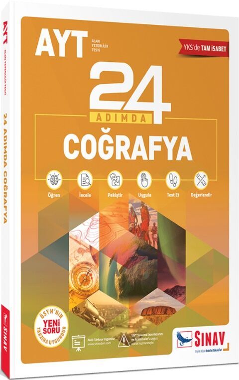 Sınav Yayınları AYT Coğrafya 24 Adımda Konu Anlatımlı Soru Bankası Sınav Yayınları AYT Coğrafya 24 Adımda Konu Anlatımlı Soru Bankası