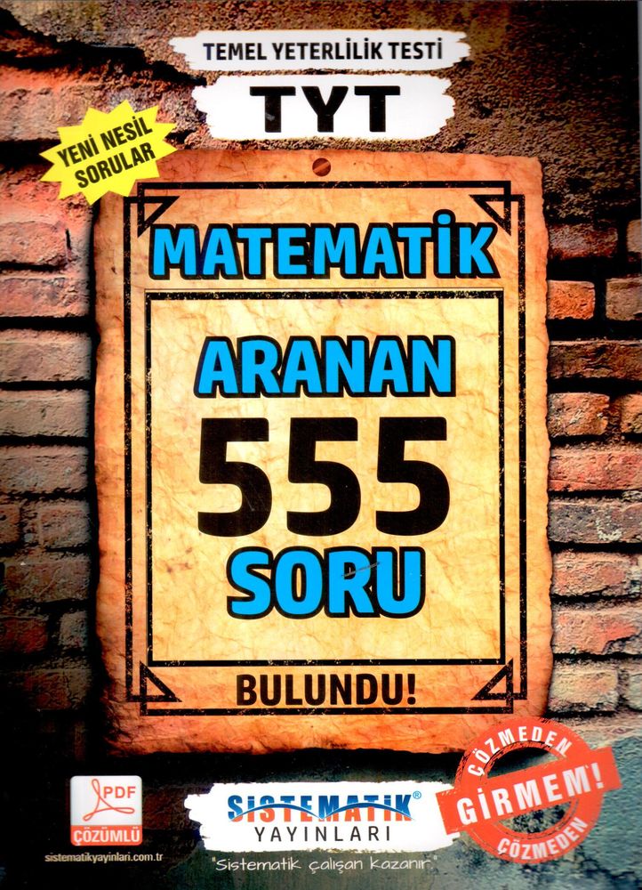 Sistematik Yayınları TYT Matematik 555 Aranan Soru Sistematik Yayınları TYT Matematik 555 Aranan Soru