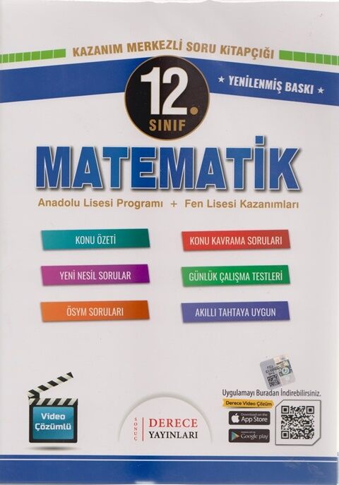 Sonuç Derece Yayınları 12. Sınıf Matematik Kazanım Merkezli Soru Kitapçığı Sonuç Derece Yayınları 12. Sınıf Matematik Kazanım Merkezli Soru Kitapçığı
