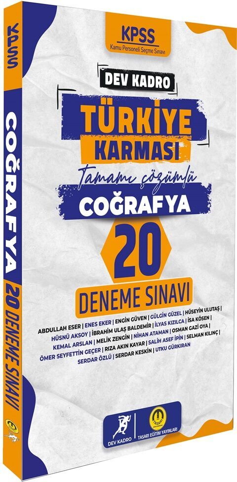 Tasarı Yayınları KPSS Coğrafya Dev Kadro Türkiye Karması 20 Deneme Tasarı Yayınları KPSS Coğrafya Dev Kadro Türkiye Karması 20 Deneme
