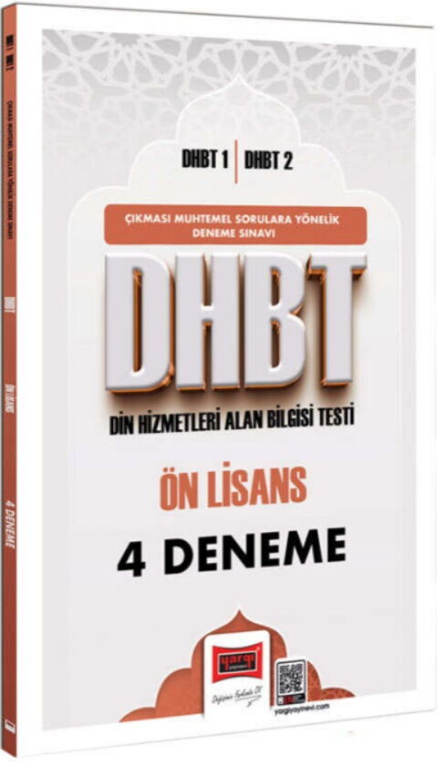 Yargı Yayınları DHBT 1 DHBT 2 Ön Lisans 4 Deneme Sınavı Yargı Yayınları DHBT 1 DHBT 2 Ön Lisans 4 Deneme Sınavı