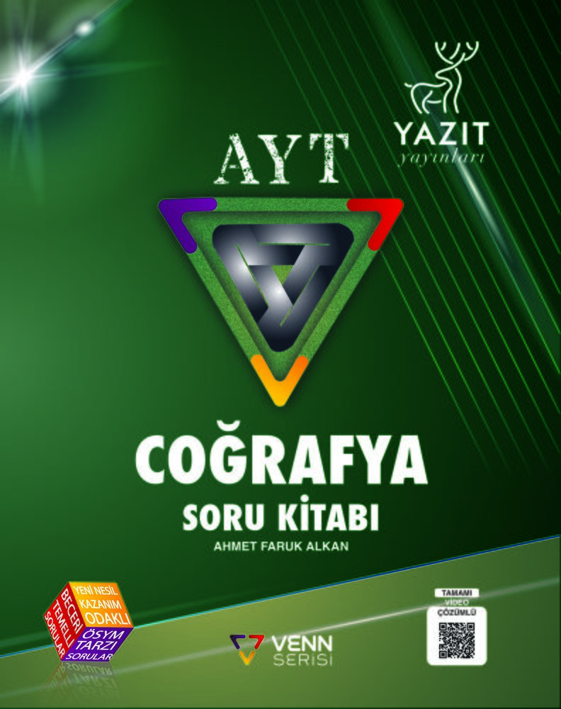 Yazıt Yayınları AYT Coğrafya Venn Serisi Soru Kitabı Yazıt Yayınları AYT Coğrafya Venn Serisi Soru Kitabı