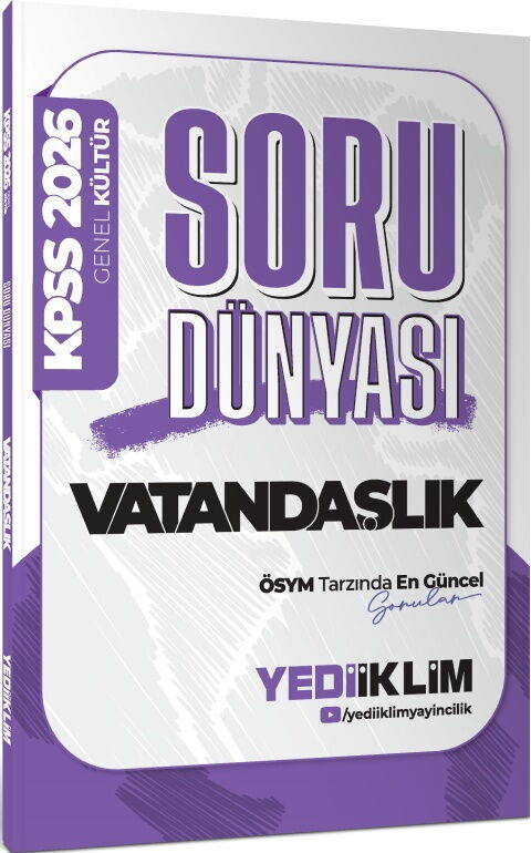 Yediiklim 2026 KPSS Genel Kültür Vatandaşlık Soru Dünyası Yediiklim 2026 KPSS Genel Kültür Vatandaşlık Soru Dünyası