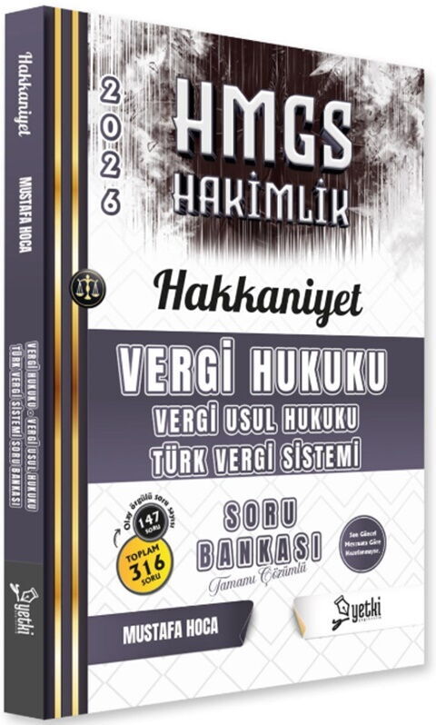 Yetki Yayınları 2026 HMGS Vergi Hukuku Vergi Usul Hukuku Hakkaniyet Soru Bankası Yetki Yayınları 2026 HMGS Vergi Hukuku Vergi Usul Hukuku Hakkaniyet Soru Bankası