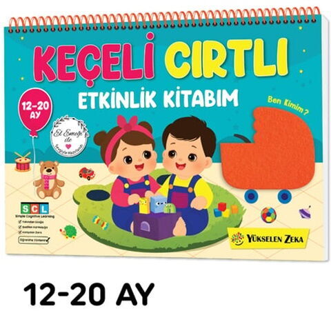 Yükselen Zeka Yayınları Cırt Cırtlı Keçeli Etkinlik Kitabım 12-20 Ay Yükselen Zeka Yayınları Cırt Cırtlı Keçeli Etkinlik Kitabım 12-20 Ay