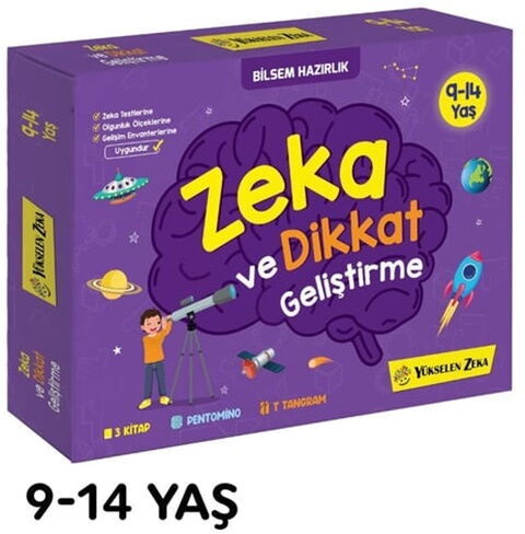 Yükselen Zeka Yayınları Zeka Dikkat Geliştirme Seti(9-14 Yaş) Yükselen Zeka Yayınları Zeka Dikkat Geliştirme Seti(9-14 Yaş)
