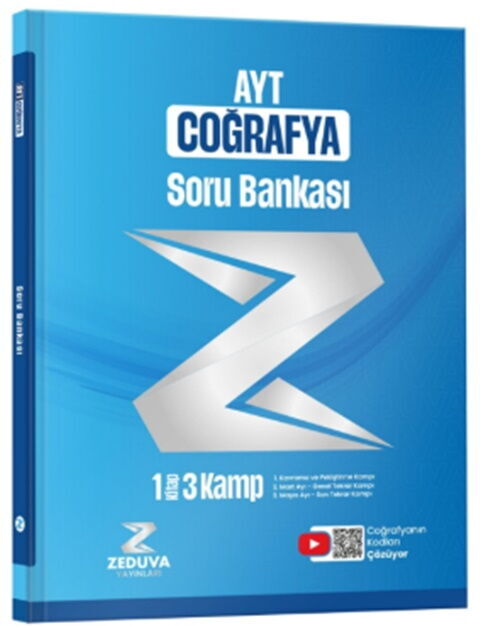 Zeduva Yayınları Coğrafyanın Kodları AYT Coğrafya 1 Kitap 3 Kamp Soru Bankası Zeduva Yayınları Coğrafyanın Kodları AYT Coğrafya 1 Kitap 3 Kamp Soru Bankası